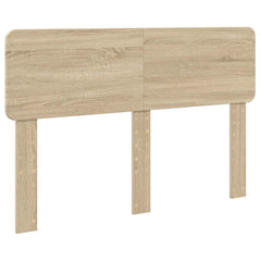 Bed Frame 140 x 190 cm Solid Pine Wood Sonoma oak