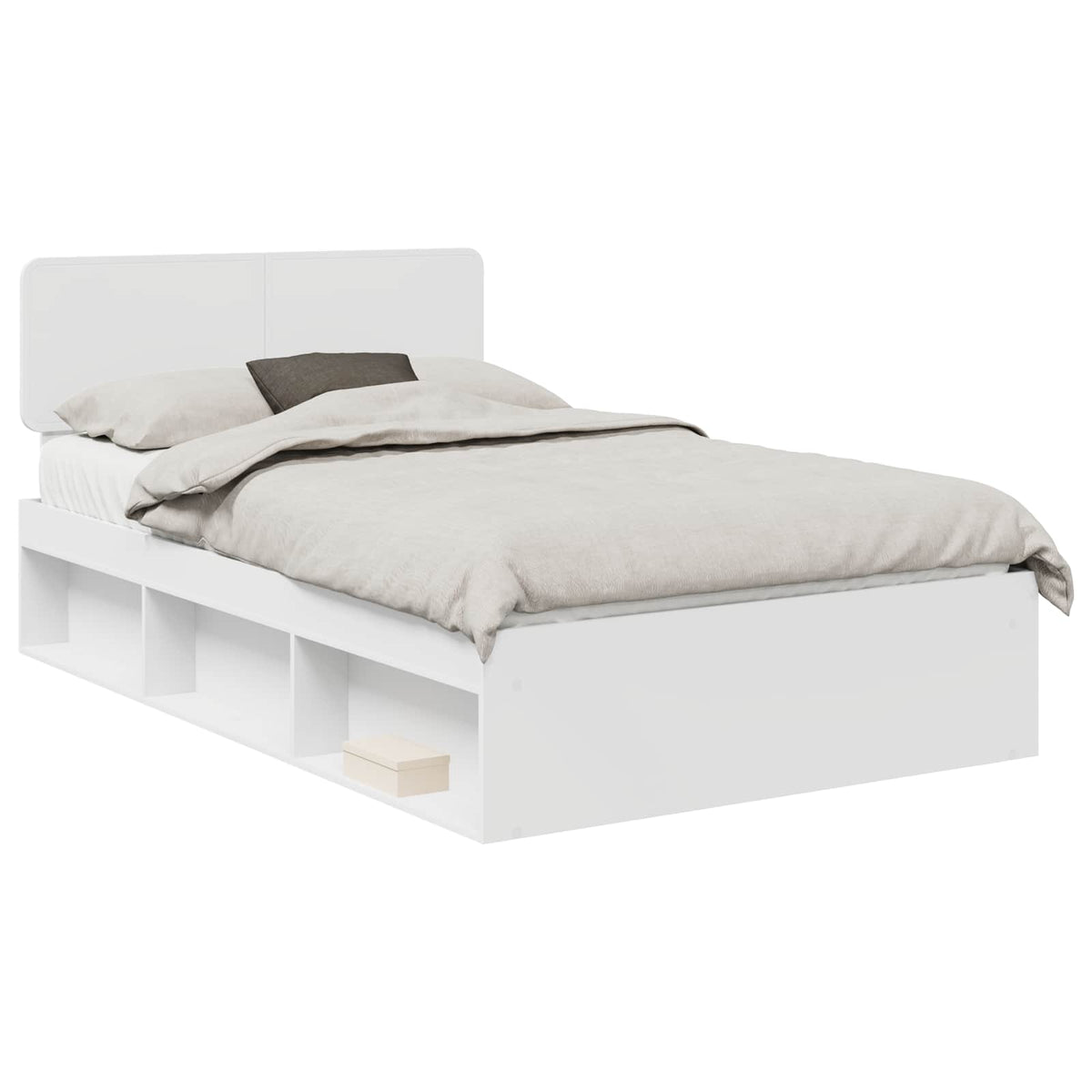 Bed Frame Solid Pine Wood White