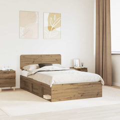 Bed Frame Solid Pine Wood Artisan oak