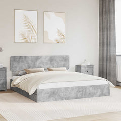 Storage Bed Engineered Wood Length 200 cm Concrete Grey 200 cm