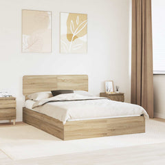 Storage Bed with Drawer Engineered Wood Length 190 cm Sonoma oak 140 cm