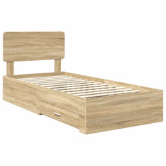 Bed Frame Drawer Engineered Wood Sonoma oak