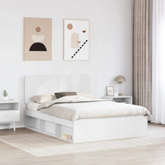 Bed Frame 160 x 200 cm Solid Pine Wood White