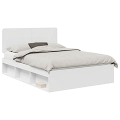 Bed Frame 160 x 200 cm Solid Pine Wood White