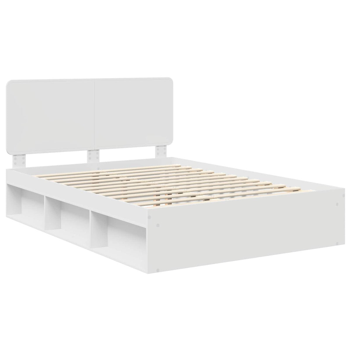 Bed Frame 160 x 200 cm Solid Pine Wood White