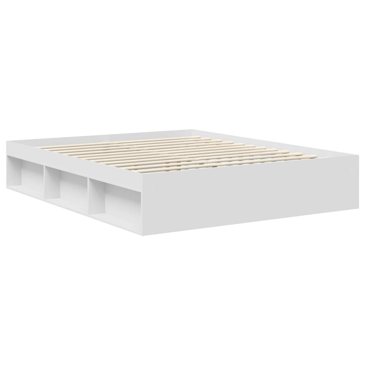 Bed Frame 160 x 200 cm Solid Pine Wood White