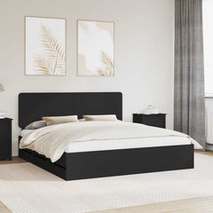 Bed Frame Drawer Engineer Wood Length Black