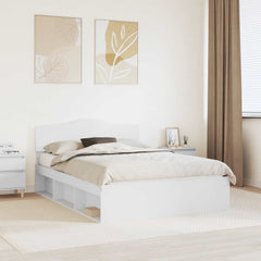 Bed Frame Solid Pine Wood White