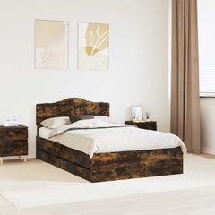 Bed Frame Drawer Engineer Wood Smoked Oak