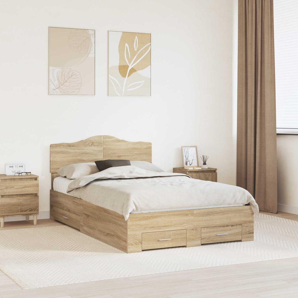 Bed Frame Engineered Wood Sonoma oak