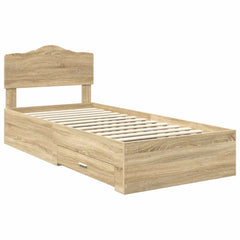 Bed Frame Drawer Engineered Wood Sonoma oak