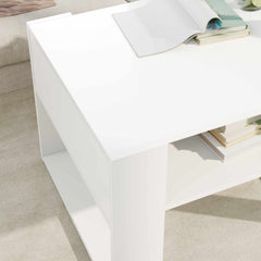 vidaXL Coffee Table White 66 x 53 x 45 cm Engineered Wood 4