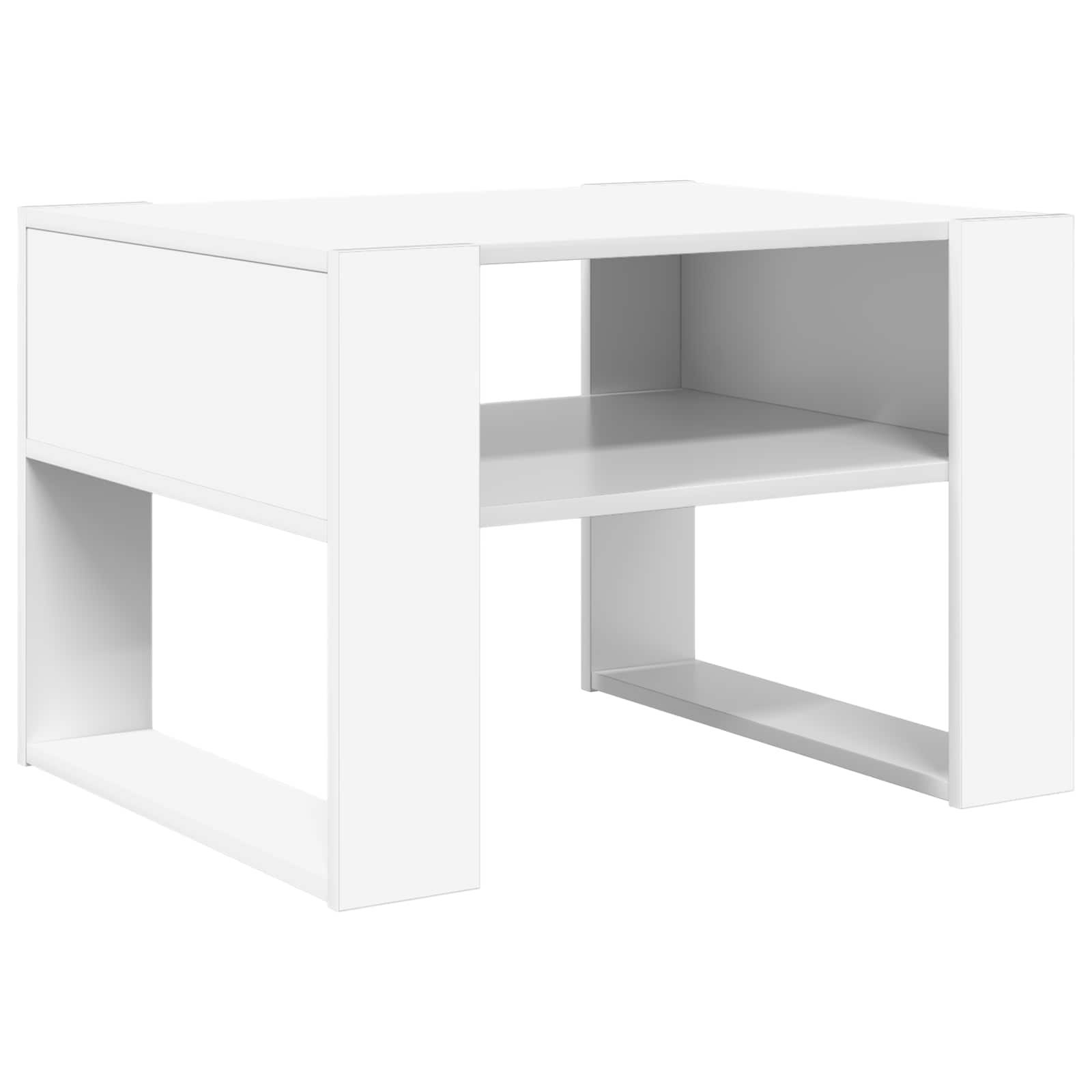 vidaXL Coffee Table White 66 x 53 x 45 cm Engineered Wood 2