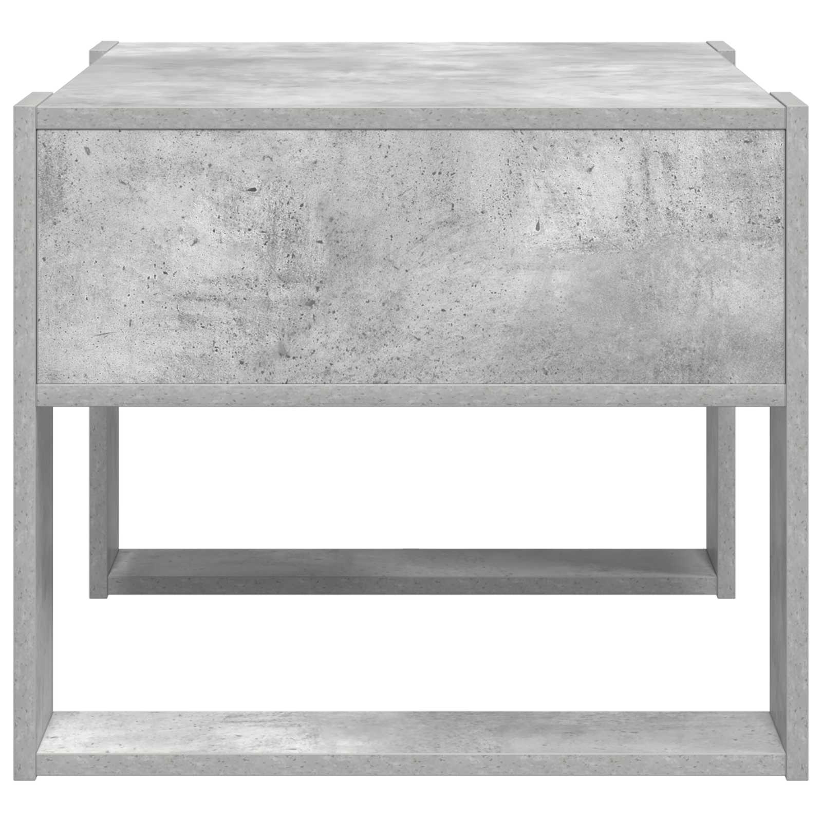 vidaXL Coffee Table Concrete Grey 66 x 53 x 45 cm Engineered Wood 6