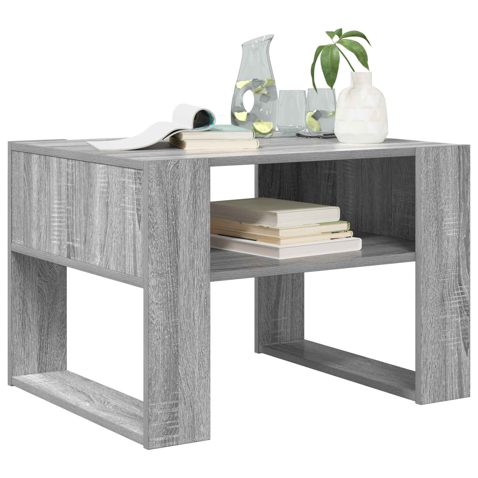 vidaXL Coffee Table Grey Sonoma 66 x 53 x 45 cm Engineered Wood 3