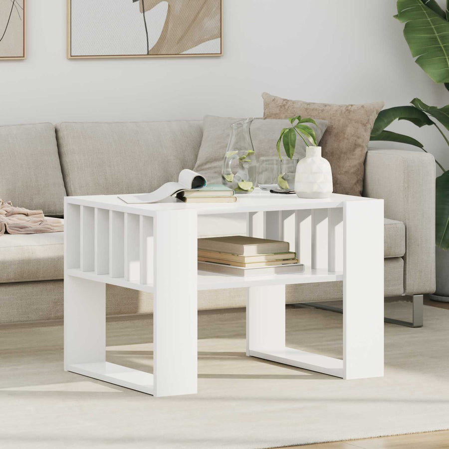vidaXL Coffee Table White 66 x 49.5 x 45 cm Engineered Wood 1