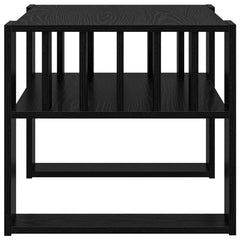 vidaXL Coffee Table Black Oak 66 x 49.5 x 45 cm Engineered Wood 6