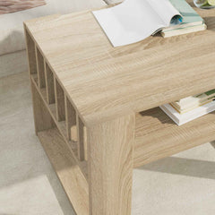 vidaXL Coffee Table Sonoma Oak 66 x 49.5 x 45 cm Engineered Wood 4
