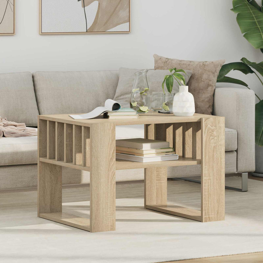 vidaXL Coffee Table Sonoma Oak 66 x 49.5 x 45 cm Engineered Wood 1
