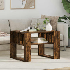 vidaXL Coffee Table Smoked Oak 66 x 49.5 x 45 cm Engineered Wood 1