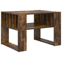vidaXL Coffee Table Smoked Oak 66 x 49.5 x 45 cm Engineered Wood 2