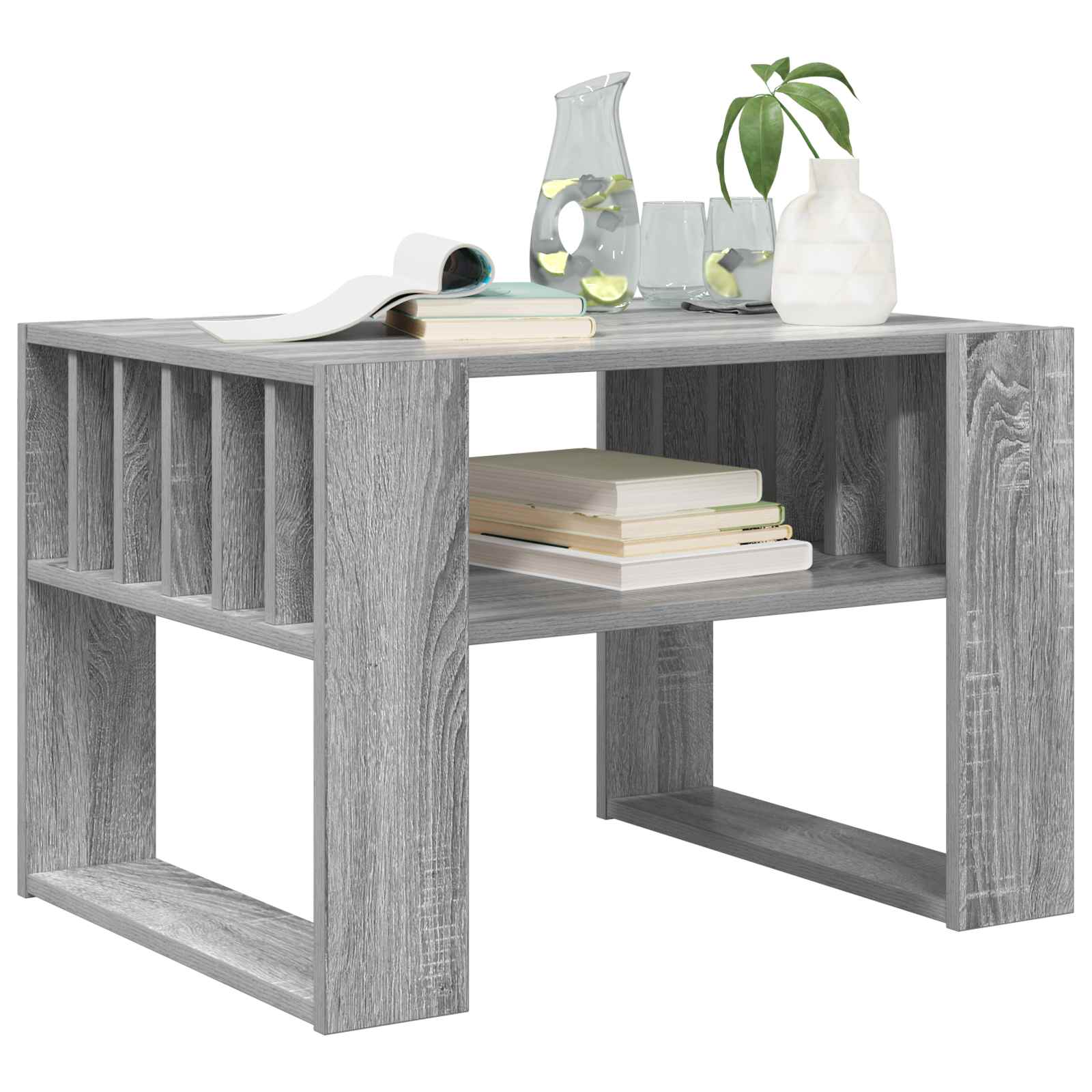 vidaXL Coffee Table Grey Sonoma 66 x 49.5 x 45 cm Engineered Wood 3
