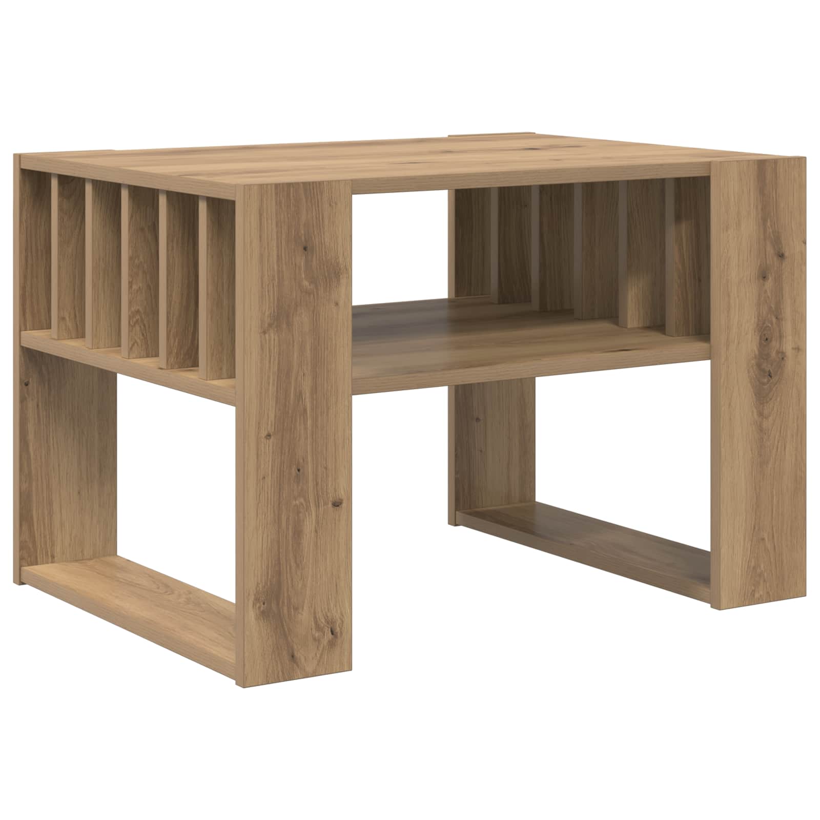 vidaXL Coffee Table Artisan Oak 66 x 49.5 x 45 cm Engineered Wood 2