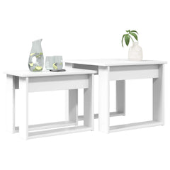 vidaXL Coffee Table Set 2 pcs White 50 x 52 x 42 cm Engineered Wood 3