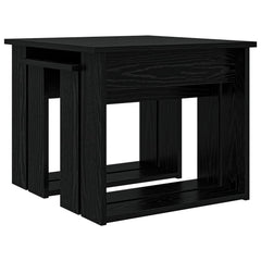 vidaXL Coffee Table Set 2 pcs Black Oak 50 x 52 x 42 cm 5