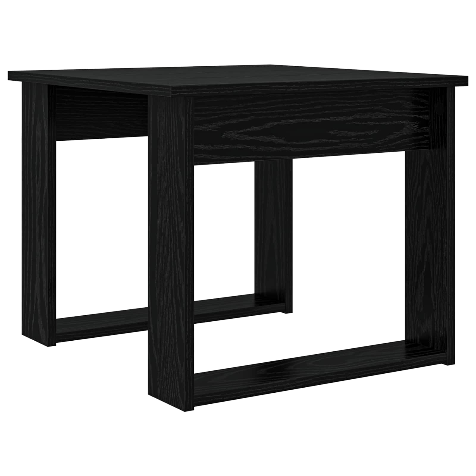 vidaXL Coffee Table Set 2 pcs Black Oak 50 x 52 x 42 cm 6