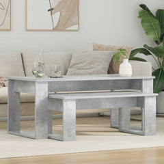 vidaXL Coffee Table Set 2 pcs Concrete Grey 100 x 50 x 42 cm 1
