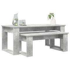 vidaXL Coffee Table Set 2 pcs Concrete Grey 100 x 50 x 42 cm 3