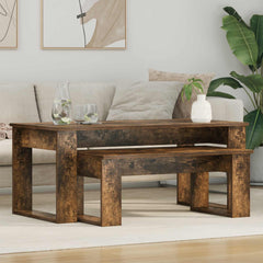 vidaXL Coffee Table Set 2 pcs Smoked Oak 100 x 50 x 42 cm 1