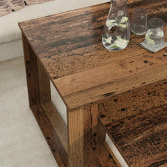 vidaXL Coffee Table Set 2 pcs Old Wood 100 x 50 x 42 cm 4