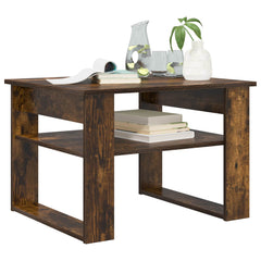 vidaXL Coffee Table Smoked Oak 64 x 54 x 44 cm Engineered Wood 3