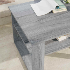 vidaXL Coffee Table Grey Sonoma 64 x 54 x 44 cm Engineered Wood 4