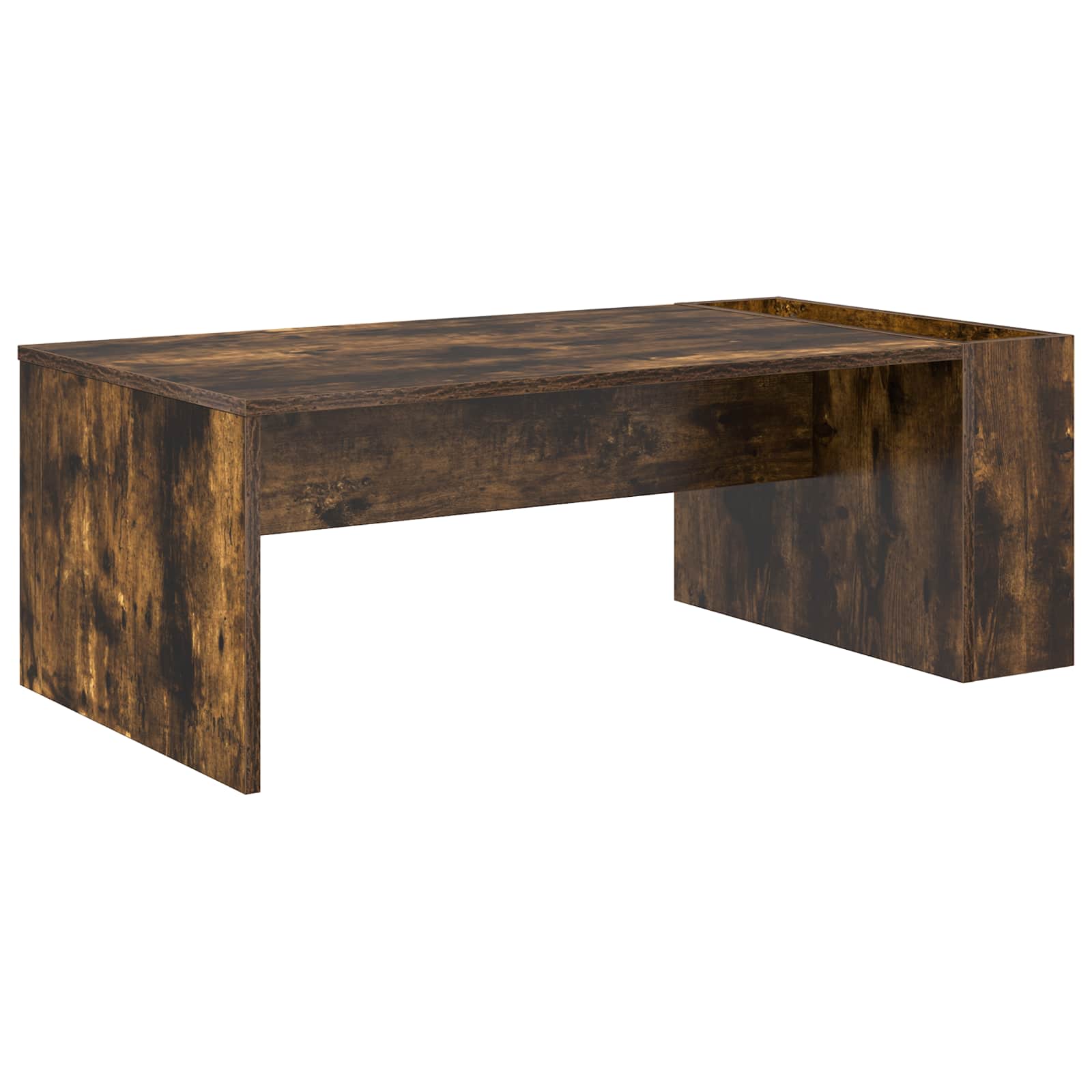 vidaXL Coffee Table Smoked Oak 95 x 50 x 34 cm Engineered Wood 2