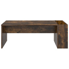 vidaXL Coffee Table Smoked Oak 95 x 50 x 34 cm Engineered Wood 5