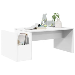 vidaXL Coffee Table White 90 x 45 x 35 cm Engineered Wood 3