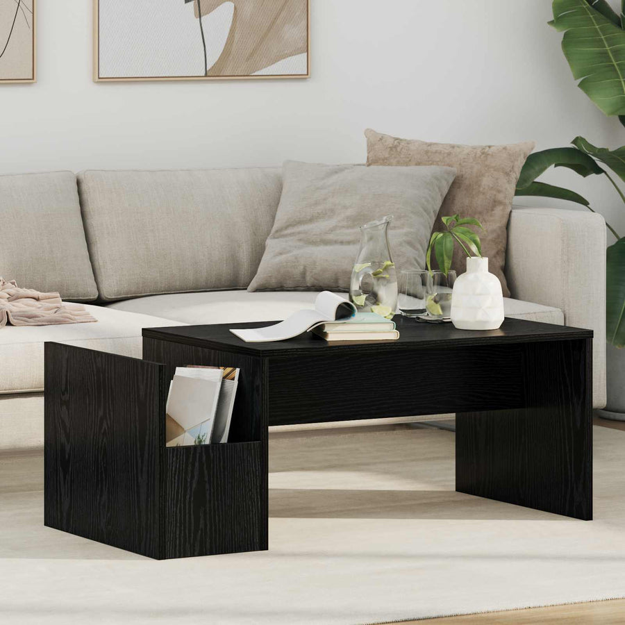 vidaXL Coffee Table Black Oak 90 x 45 x 35 cm Engineered Wood 1