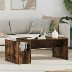 vidaXL Coffee Table Smoked Oak 90 x 45 x 35 cm Engineered Wood 1