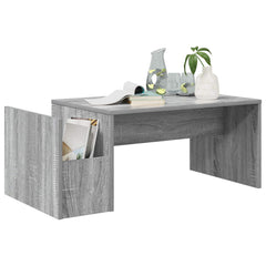 vidaXL Coffee Table Grey Sonoma 90 x 45 x 35 cm Engineered Wood 3
