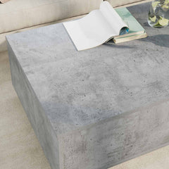 vidaXL Coffee Table Concrete Grey 95 x 55 x 31 cm Engineered Wood 4