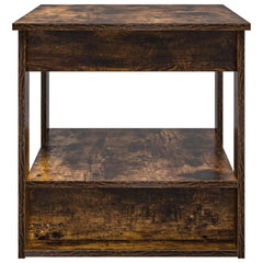 vidaXL Coffee Table Smoked Oak 72 x 50 x 50 cm Engineered Wood 6