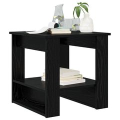 vidaXL Coffee Table Black Oak 51 x 50 x 50 cm Engineered Wood 3