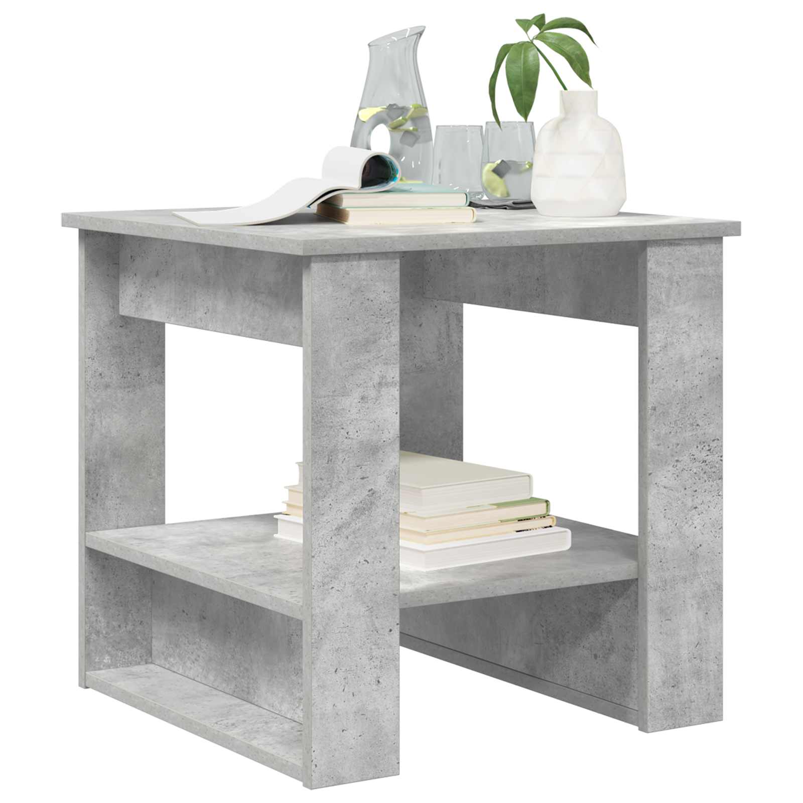 vidaXL Coffee Table Concrete Grey 51 x 50 x 50 cm Engineered Wood 3