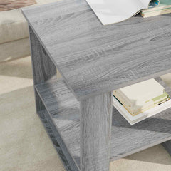 vidaXL Coffee Table Grey Sonoma 51 x 50 x 50 cm Engineered Wood 4