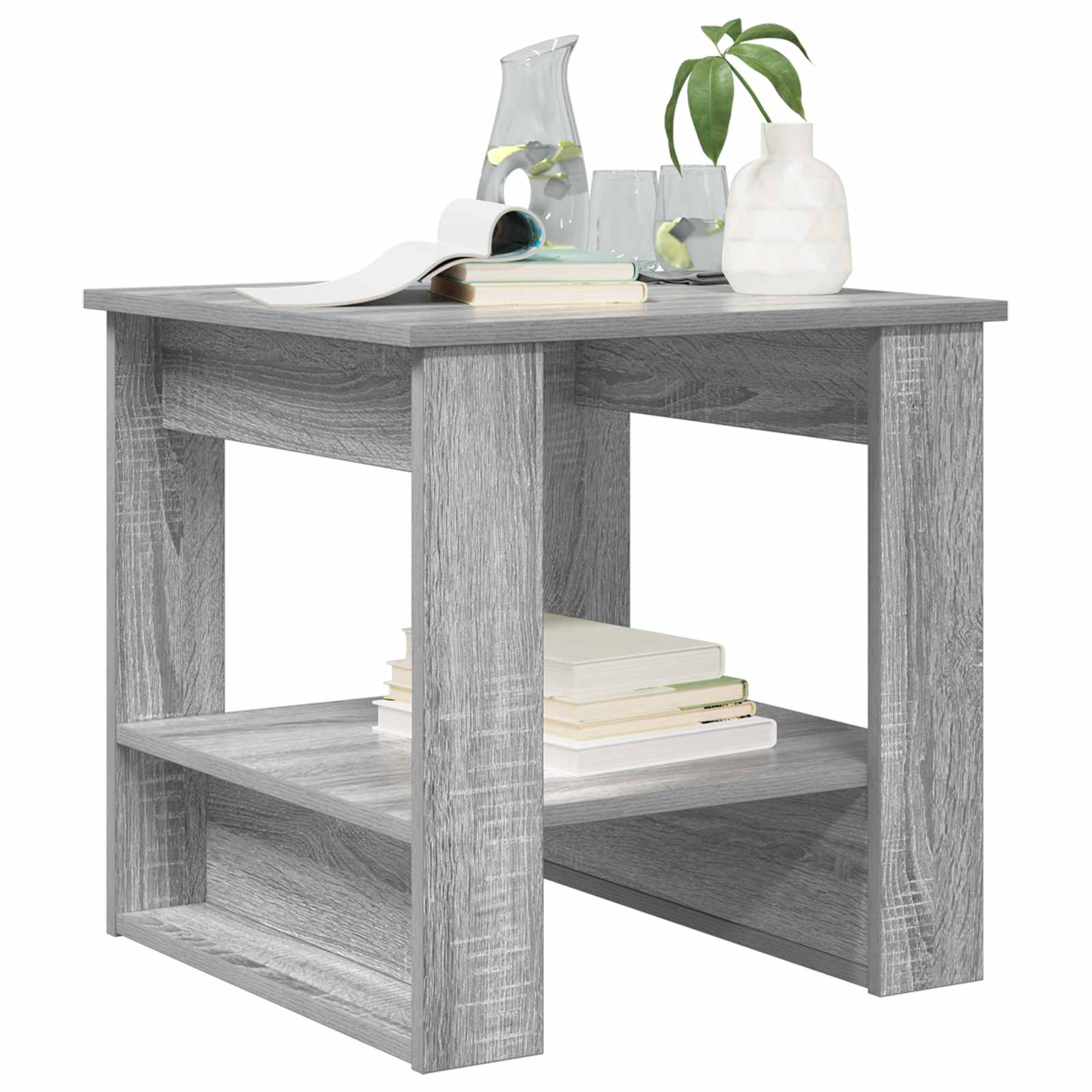 vidaXL Coffee Table Grey Sonoma 51 x 50 x 50 cm Engineered Wood 3