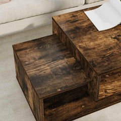 vidaXL Coffee Table Smoked Oak 105 x 50 x 32.5 cm Engineered Wood 4