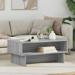 vidaXL Coffee Table Grey Sonoma 80 x 46 x 35 cm Engineered Wood 1